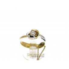 Salvini anello solitario oro giallo e bianco con diamante ct.0,22 ref. n54299